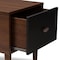 Baxton Studio Merrick 1-drawer Brown Wood Entryway Storage Grey Bench Shoe Cabinet 143-8081 - alternate 4